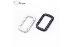 China Custom Metal Carabiner Keychain Clip , Rectangle Hook Metal Accessories supplier