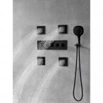 Shower Ceiling Bathroom Shower Faucet Set Luxury LED Thermostatic High Flow Rain Waterfall
