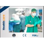 Green Short Sleeve Disposable Hospital Gowns 35-50gsm V Neck for sale