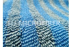 China Warp Knitted Blue Microfiber Twisted Pile Fabric For Rag / Duster , Polyester Fabric supplier