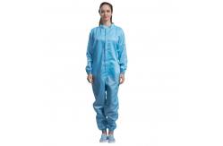 China Breathable Anti Static Garments ESD Dustproof Unisex Jumpsuit With Zipper supplier