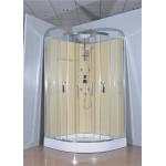 Circle Quadrant Shower Cabin with white acrylic tray  chrome aluminium for sale