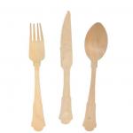 Wooden Disposable Knife Fork And Spoon Set Degradable 20cm for sale