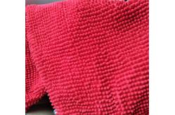 China Microfiber 1200gsm Red Big Chenille 150cm Width Used Like Mats Gloves supplier