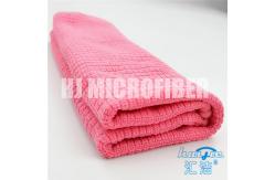 China Microfiber Cleaning Cloth pink check 80% polyester and 20% polyamide household cleaning towel supplier