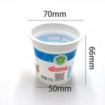 Food grade plastic cups 100ml  customized plastic yogurt milk drink cup with aluminum foil lid for sale
