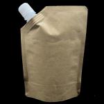 Biodegradable Foil Custom Printed Stand Up Pouches Waterproof Liquid Kraft Paper Spout Pouch for sale