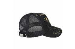China Sublimation Printed Trucker Caps , Plastic Snapback Trucker Cap Curved Brim supplier
