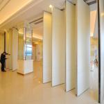 Folding Removable Soundproof Partition Wall 85mm Thickness Melamine Surface