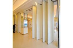China Folding Removable Soundproof Partition Wall 85mm Thickness Melamine Surface supplier