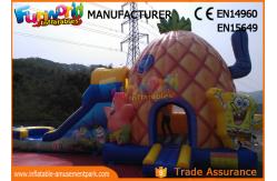 China PVC Tarpaulin Inflatable Combo Games Inflatable Spongebob Bouncer With Slide supplier