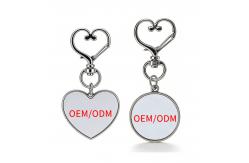 China Custom Valentines Gifts Heart Shape Sublimation Keychain Promotional Key Chains supplier