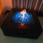 800mm Patio Propane Garden Gas Fire Pits Table ISO Garden Glass Fire Pit for sale