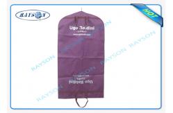 China Eco Friendly Non Wove Fabric Bags , Suit Garment Bag Recyclable With Zipper supplier