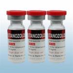 Custom LA Pharma Winstrol 10ml Vial Labels With Red Laser Effect Top for sale