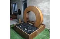 China ISO9001 Square Outdoor Water Fountain Sculpture 4.9ft With LED supplier