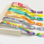 Wholesale Custom Fabric Woven Wristbands With Logo Pattern Barcode Soft Polyester Wristband