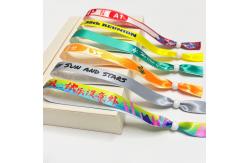 China Wholesale Custom Fabric Woven Wristbands With Logo Pattern Barcode Soft Polyester Wristband supplier