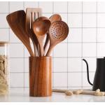 Customized Logo Teak Kitchen Wooden Utensils Six-Piece Jujube Spatula for sale