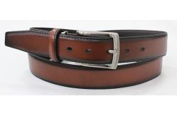 China Polished Split Leather Mens Dress Belts Shadow Edges Treatment Available supplier