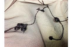 China Nylon Black Stretch Lace Fabric By The Yard Embroidered Tulle Netting With Flower supplier