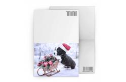 China Merry Christmas Custom Lenticular Printing Greeting Card With Santa Claus 3D Effect supplier
