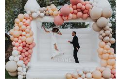 China Custom Party Rental Entertainment Jumping Castles White Bubble Bounce House supplier