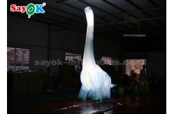 China Oxford Fabric 4mH Inflatable Cartoon Characters Dinosaur With LED Light supplier