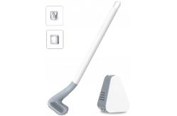 China Soft Elastic TPR Silicone Toilet Brush PP Filament White For Cleaning supplier