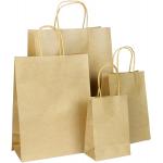 Recyclable Assorted Sizes Anti Oil Kraft Paper Food Bags for sale
