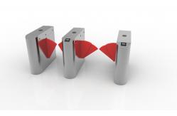 China Soft Arm Flap Barrier Gate Automated Systems With 900mm Passage Witdth supplier