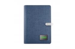 China Moistureproof Power Bank Smart Notebook , Leather Notepad With Wireless Charger supplier