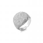 Party Sterling Silver Crystal Jewelry Crystal Open Pave Ring Adjustable for sale