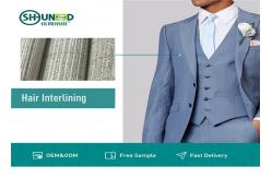 China Army Uniform Canvas Interlining Mens Suit Fusible Interfacing Smooth Hand Feeling supplier