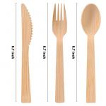 100% Bamboo Forks Spoons Knives Cutlery Compostable Biodegradable Utensils Set for sale