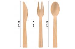 China 100% Bamboo Forks Spoons Knives Cutlery Compostable Biodegradable Utensils Set supplier