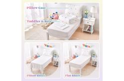 China White Childrens Cotton Bedding Jacquard Tufted Dot Crib Bed Sheets Set supplier