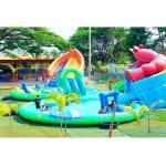 Mobile Thailand Project Inflatable Water Parks With Slide Puncture-proof