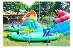 China Mobile Thailand Project Inflatable Water Parks With Slide Puncture-proof supplier