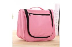 China Large Capacity Polyester Travel Hanging Toiletry Bag With Plastic Hook supplier