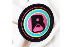 China Personalized Design Heat Transfer Printing Custom Football Team Club Logo 3D Flocking Patch supplier