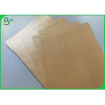 Food Grade Poly Coated Paper , Unbleached Kraft Paper with good waterproof for sale