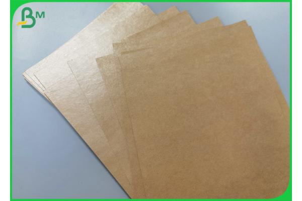 Food Grade Poly Coated Paper , Unbleached Kraft Paper with good waterproof