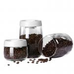 400ml Food Glass Storage Jars Vacuum Sealer Kitchen Storage Jars With Press Lid for sale