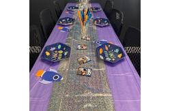 China 54'X108' Glossy Waterproof Printed Tablecloth Rectangle supplier
