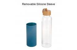 China Non Toxic Portable Glass Water Bottle Open Mouth Design Easy To Carry supplier