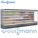 Drink Display Multideck Open Chiller With Night Curtain Showcase Refrigerator