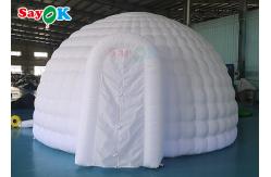 China 6x5x3.2m Pure White Inflatable Dome Tent With LED Lights supplier