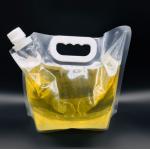 3L 5L 6L Transparent Beer Liquid Packaging Pouch Bags With Spout Handle for sale