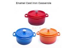 China Cast Iron Enameled Cookware/Enamel Cast Iron Casserole/Round Enamel Pots supplier